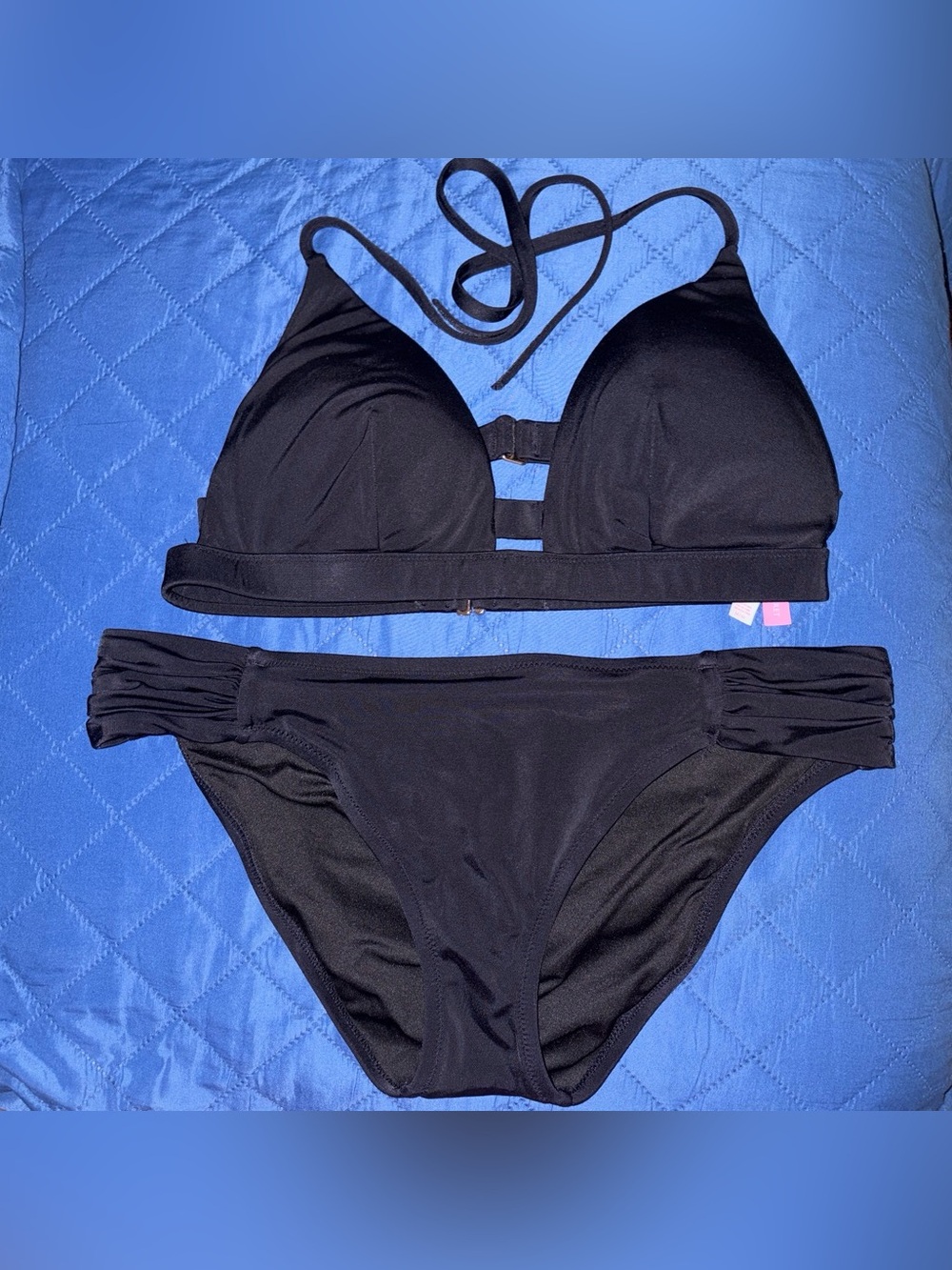 Victoria's Secret Black Halter Bikini Two-Piece Swim Set